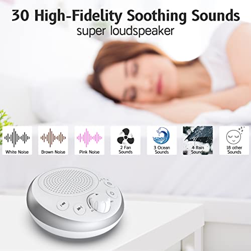Loud Pink Noise Sound Machine Sleep Machine Nostop 30 Soothing Sounds for Baby Kids Adults Sleep Pinknoise Machine 36