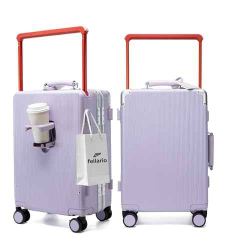 Aluminum Frame Wide Handle PC Carry On Luggage