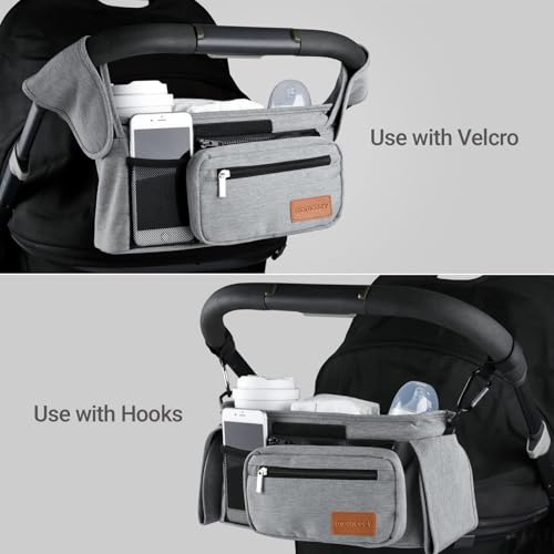 Universal Stroller Organizer with Insulated Cup Holder