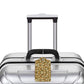Flowers Leather Luggage Tag with Stainless Steel Ring