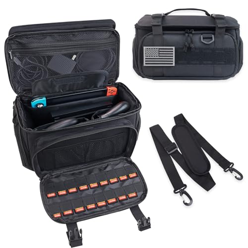Tactical Travel Gaming Bag Compatible with Nintendo Switch