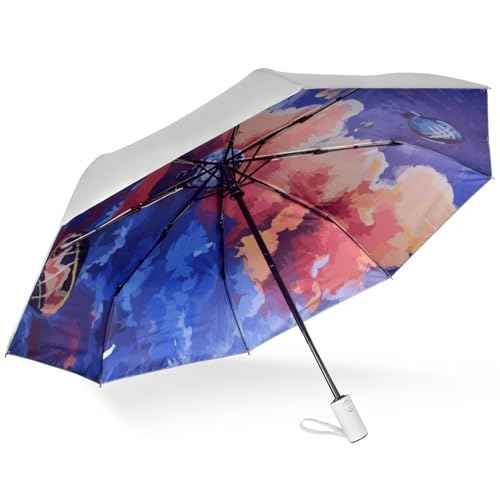 UV Sun Umbrella Compact Folding Travel Umbrella Auto Open and Close for Windproof