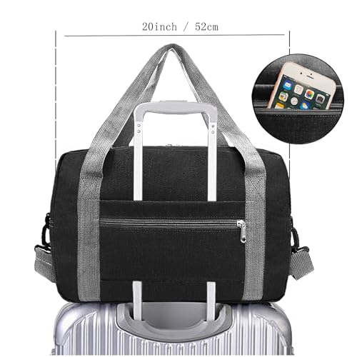 Foldable Carry on Luggage Bag 22x14x9 Personal Item Bag for Airplanes Travel Duffel Bag for Women and Men