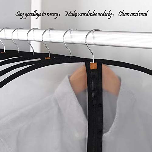 Hanging Garment Bag Breathable Clothes Covers with Zip (12 Count)