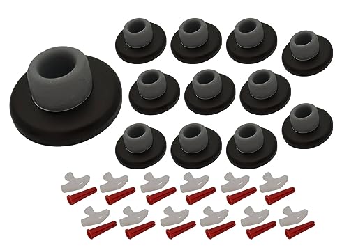 Stainless Steel Wall Mount Concave Door Stop (12 Count)