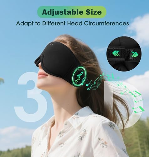 Sleep Mask with Headphones Bluetooth 5.4