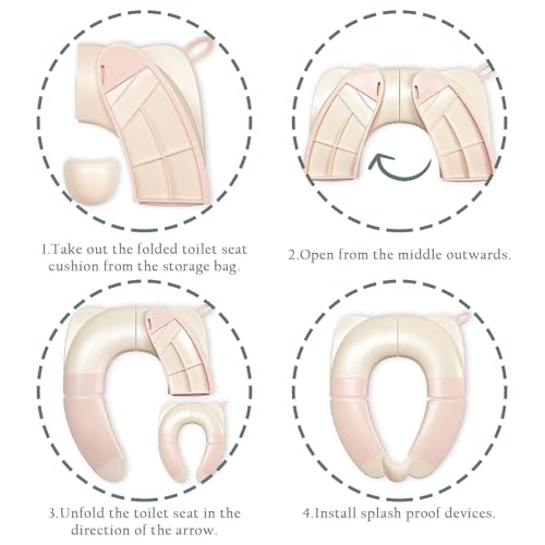 Kids Foldable Toilet Seat with Storage Bag