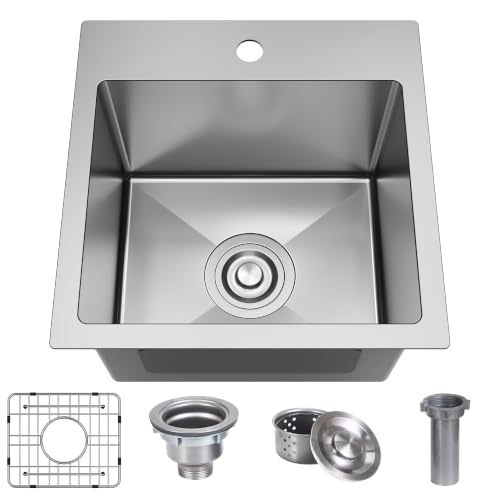 15x15x9 inch Drop in Bar Sink