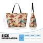 Beach Bag for Women Plam Tree Print Beach Tote Bag Waterproof Sandproof Large Bags with Zipper Big Capacity for Travel