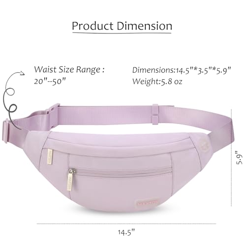 Large Purple Crossbody Fanny Pack for Women Belt Bag fits All Phones
