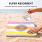 2 Pack Microfiber Beach Towel Oversized 71x32 Colorful Blue Striped (2 Count)