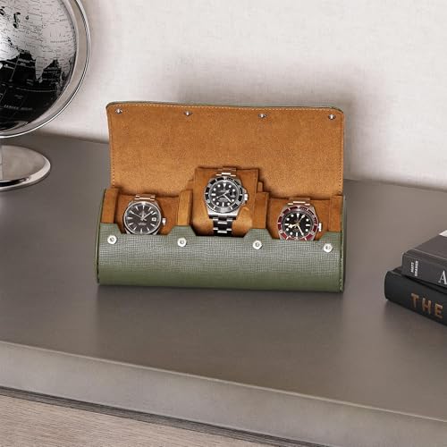 Watch Roll Travel Case for 3 Watches