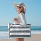Beach Bag Large Beach Tote Bag for Women Waterproof Sandproof Swim Pool Bag With Zipper