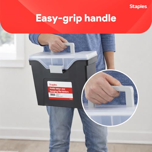 Portable File Box Storage Organizer