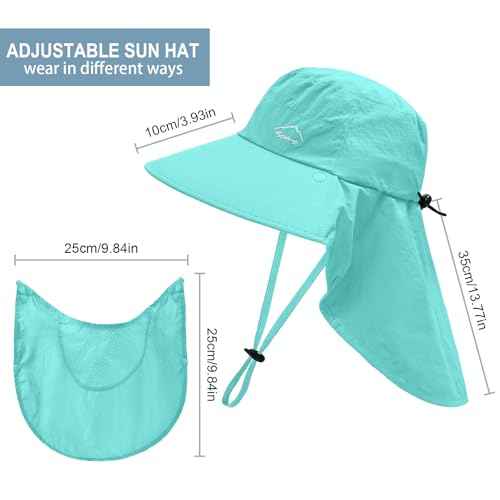 Sun Hat for Men Women with Neck Flap