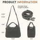 Genuine Leather Purses for Women with Detachable Satchel Strap