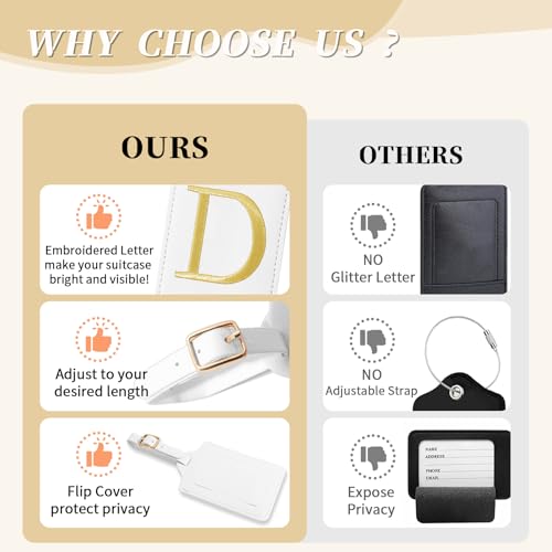 Personalized Initial Luggage Tags for Suitcase TSA Approved