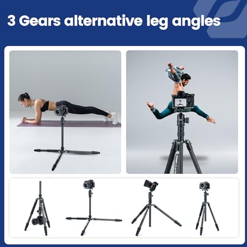 73" 185cm Carbon Fiber Travel Tripod for Camera