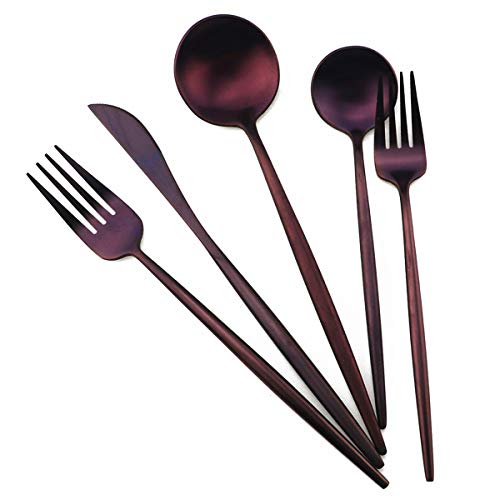 Matte Purple Silverware Set