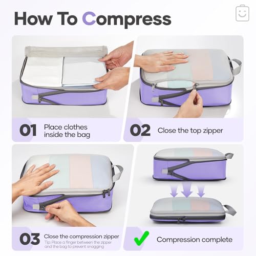 9 11 Set Compression Packing Cubes for Travel Essentials (9 Count)