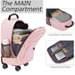 Pink Rolling Backpack