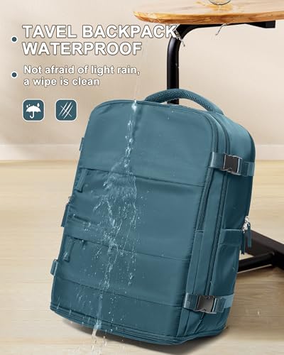 Large Travel Backpack Carry On for Women Man Waterproof Gym Backpacks Mochila de Viaje Travel Bag Essentials Teacher Personal Item Backpack Rucksack Airplane Accessories Must Haves Peacock Blue