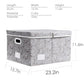 Jumbo Collapsible Storage Boxes with Lids Fabric Decorative Storage Bins Cubes Organizer Baskets with Cover Handles Divider for Bedroom Closet Living Room 23.2x15.7x11.8 Inch 3 Pack (3 Count)