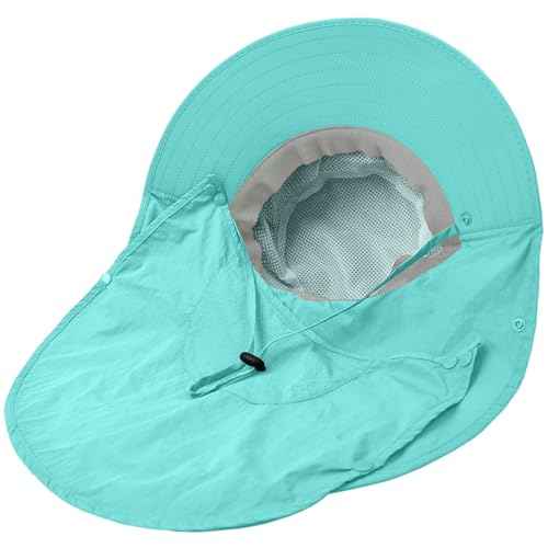 Sun Hat for Men Women with Neck Flap
