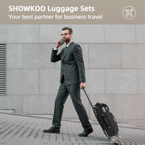Luggage Sets 3 Piece Softside Expandable Durable Suitcase Sets (3 count)