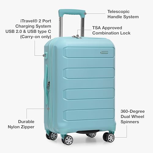Pagosa Hardshell Expandable Luggage with Spinner Wheels