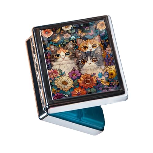8‑Compartment Metal Pill Box Organizer