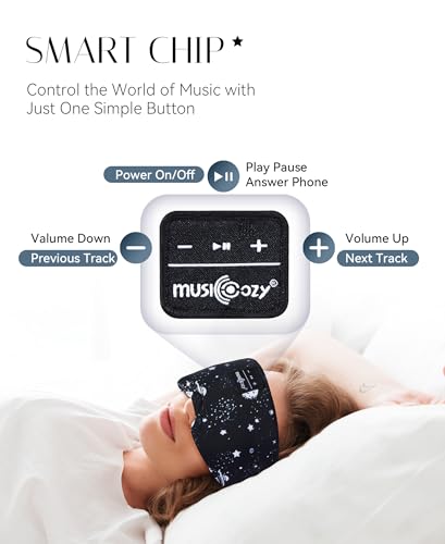 Sleep Mask Stary Bluetooth Headphones for Sleeping Side Sleeper