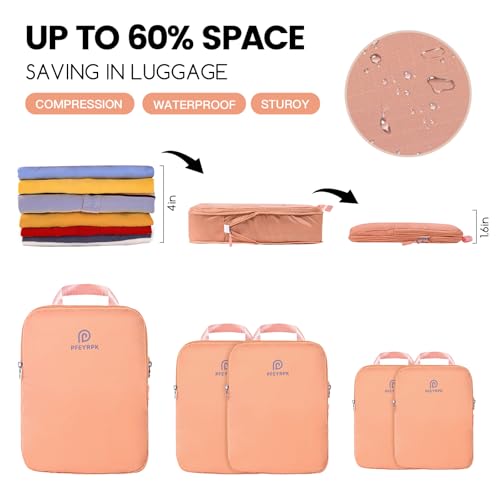 Lightweight Compression Packing Cubes for Suitcases (7 Count)
