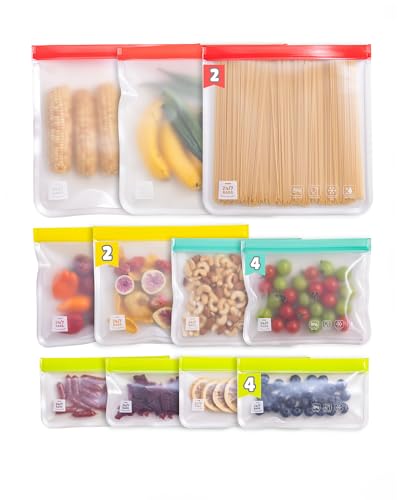 12 Pack Variety Reusable Food Storage Bags (12 Count)