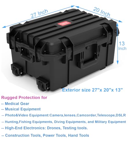 27" Waterproof Hard Case with Foam