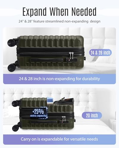 Luggage Sets 3 Pcs Suitcase with Wheels