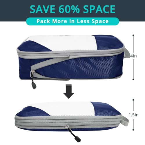 6 Set Compression Packing Cubes for Travel (6 Count)