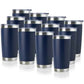 20oz Stainless Steel Tumbler Bulk with Lid (12 Count)