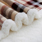 Sherpa Fleece Throw Blanket 80" x 90" Reversible Plush Fluffy Large Big Blanket Lattice Flannel Blankets for All Season Use