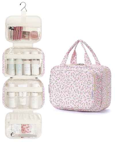 Hanging Toiletry Bag for Women Travel Makeup Bag Organizer Toiletries Bag for Travel Size Essentials Accessories Cosmetics
