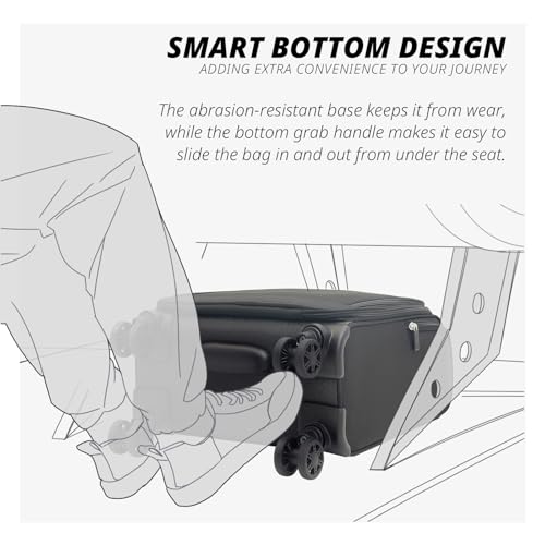 Underseat Carry On Luggage with Wheels