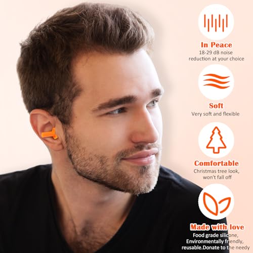 100 Pairs Silicone Ear Plugs Bulk with Case Nrr 29db (100 Count)