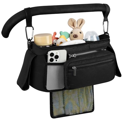 Universal Stroller Organizer with Insulated Cup Holder