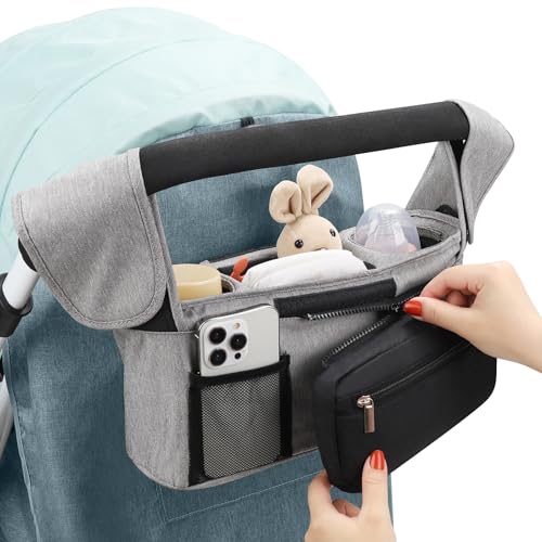 Universal Stroller Organizer with Insulated Cup Holder