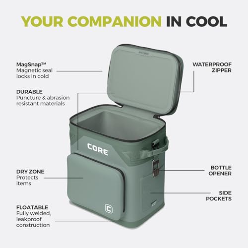 Magnetic Leak Proof 36 Can Soft Cooler with Waterproof Zipper