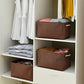 Decorative Basket Rectangular Fabric Storage Bin Organizer Basket with Handles for Clothes Storage (3 Count)