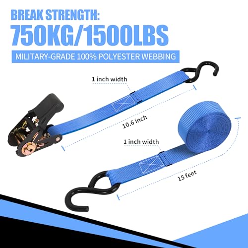 Ratchet Tie Down Straps (6 Count)