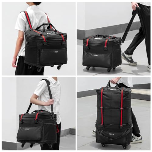 Travel Bag with Wheels Expandable Foldable Luggage Bag Collapsible Rolling Travel Bag Duffel Bag Large Capacity Suitcase for Men Women
