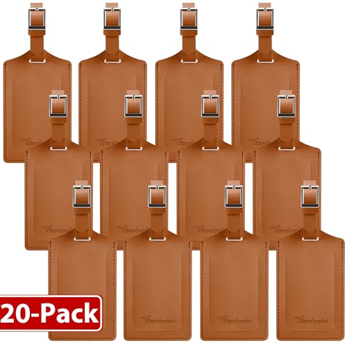 20 Pack Luggage Tags for Suitcases Airplane Travel Essentials (20 Count)