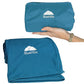 Premium Ultra Compact Travel Blanket Pillow Airplane Peacock Teal